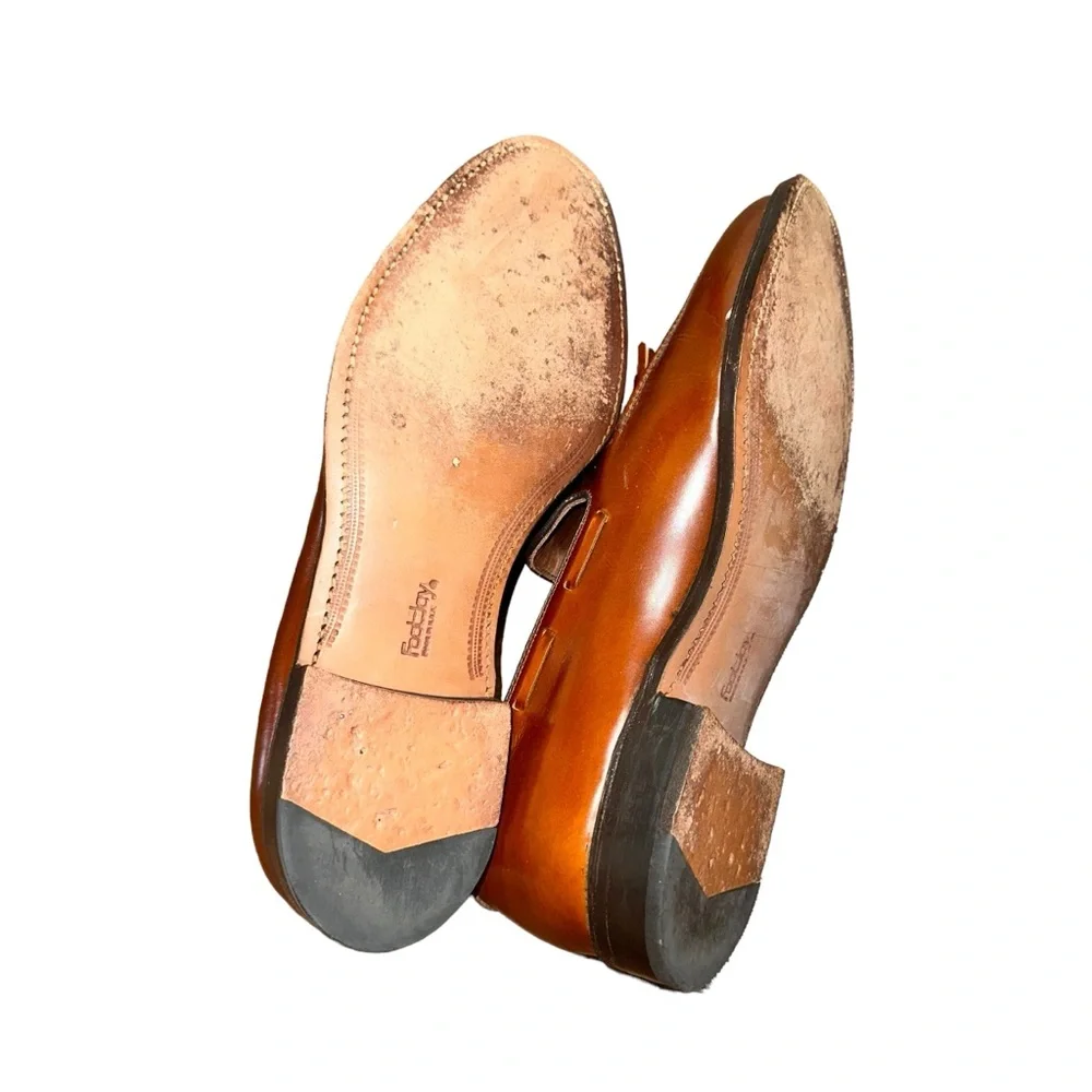 Raised Apron Calfskin Tassel Loafer Size 9